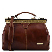 Тор! Кожаная сумка саквояж Tuscany Leather Michelangelo TL10038 (Коричневый)