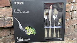 Набір столових приборів Ardesto Black Mars Tia 24 пр., неіржавка сталь AR0724TS