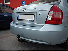 Фаркоп Hyundai Accent MC 2006-2011 (Хендай Акцент) польський, гак на болтах, фото 4