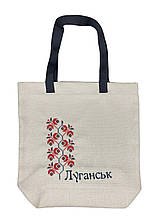 Сумочка сувенірна "Луганськ" з вертикальним орнаментом