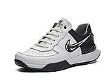Nike Aktiv Sport ! Кожаные черные кроссовки на белой подошве sport  стиль найк, кросовки  мужские, фото 2