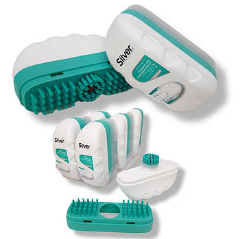 Сільвер Silver чистяча губка і щітка з рідиною очищувача для спортивного взуття 80 мл