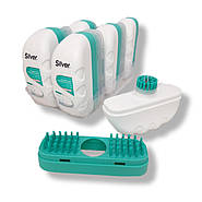 Сільвер Silver чистяча губка і щітка з рідиною очищувача для спортивного взуття 80 мл, фото 2