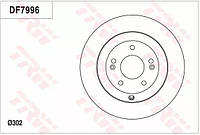 Тормозной диск (1 шт.) HYUNDAI/KIA Santa Fe/Sorento RD=302mm 09, TRW (DF7996)