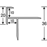 Алюмінієвий сходовий профіль ЕЛК срібло, фото 2