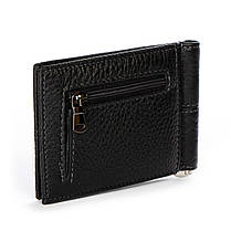 Мужской кожаный кошелек с зажимом для банкнот монетница снаружи на молнии Dr. Bond 168-L25A, фото 2