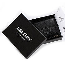 Чоловічий шкіряний гаманець із затискачем для банкнот монетниця зовні на блискавці Bretton 168-L25A, фото 3