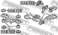 Сайлентблок задней балки Honda CR-V 95-, FEBEST (HAB016)