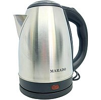 Практичний і якісний електричний чайник на 2 літри з неіржавкої сталі 1500 Вт Marado