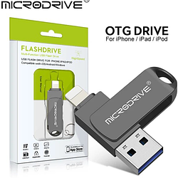 Флешка 2в1 Microdrive A2 256GB Чорний