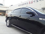 Дефлектори вікон хромовані (вітровики) Kia Optima K5 2015-2019 (6шт./Autoclover/Південна Корея), фото 7