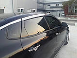 Дефлектори вікон хромовані (вітровики) Kia Optima K5 2015-2019 (6шт./Autoclover/Південна Корея), фото 8