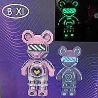 Конструктор Magic Blocks Мультгерої у вигляді ведмедика Bearbrick Світитися в темряві