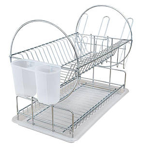 Сушарка для посуду Lemax з піддоном, хром (LF-101)