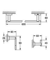 Набор аксессуаров 3 в 1 Grohe Essentials Cube New (40777001) D_6255