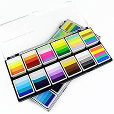ПАЛІТРА АКВАГРИМ GrimMaster SPLIT CAKES COLORS Santorini 120 G, фото 5