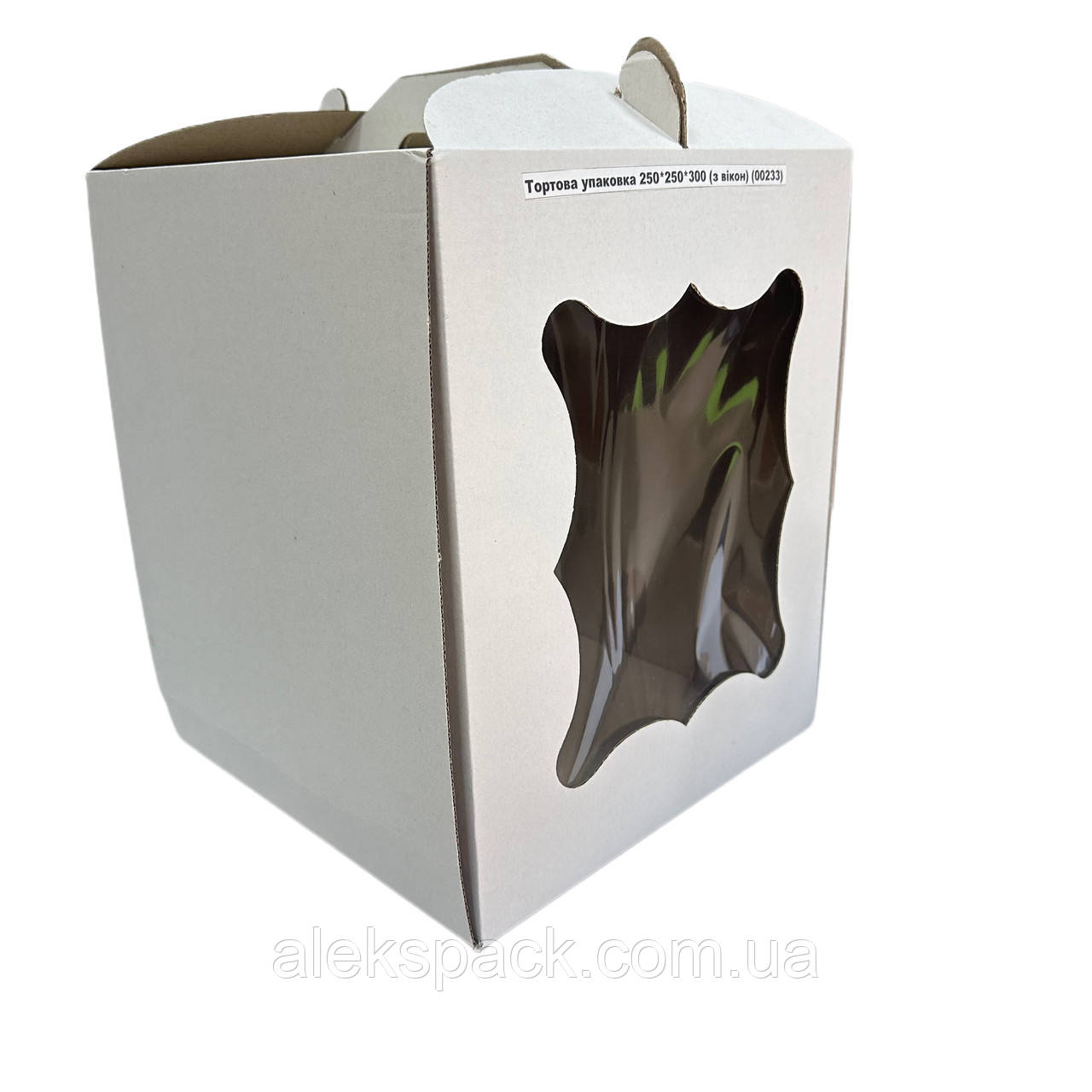 Тортова упаковка 250*250*300 (з віконцем), 100шт/уп, фото 1