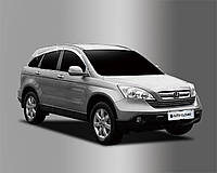 Дефлекторы окон, ветровики хромированные Honda CR-V 2007-2011 (6шт/Autoclover/Южная Корея)