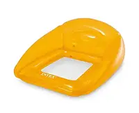 Одноместное надувное кресло-круг для плавания оранжевое Intex 56802, одноместное пляжное кресло для отдыха