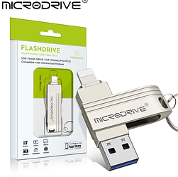 Флешка 2в1 Microdrive A1 128GB OTG Срібний (10353)