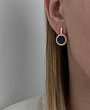 Жіночі срібні сережки в позолоті 1102.10п, фото 3