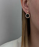 Жіночі срібні сережки в позолоті 1102.10п, фото 4