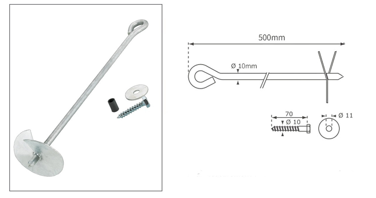 Новинка! Универсальный анкер для крепления в землю WCG M10x500 - фото 5 - id-p2138877969