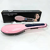 Гребінець випрямляч Fast Hair Straightener. VB-614 Колір рожевий, фото 4