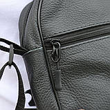 Якісна чоловіча сумка з натуральної шкіри, сумка месенджер, QO-367 шкіряна барсетка, фото 4