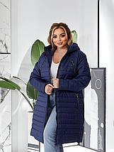 Шикарне жіноче пальто на синтепоні 100, тканина "Плащівка" 48, 50, 52, 54, 56, 60 розмір 48, фото 3