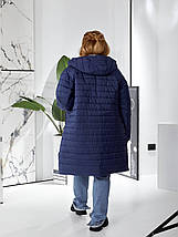 Шикарне жіноче пальто на синтепоні 100, тканина "Плащівка" 48, 50, 52, 54, 56, 60 розмір 48, фото 4