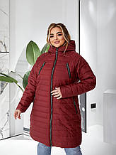 Шикарне жіноче пальто на синтепоні 100, тканина "Плащівка" 48, 50, 52, 54, 56, 58, 60, 62 розмір 48