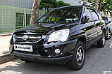 Дефлектори вікон хромовані, вітровики Kia Sportage 2004-2009 (Autoclover/Південна Корея), фото 3