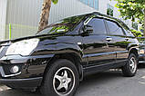 Дефлектори вікон хромовані, вітровики Kia Sportage 2004-2009 (Autoclover/Південна Корея), фото 4