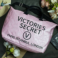 Сумка Женская "Victoria's Secret" светло-розовый цвет размер 45х35х18см
