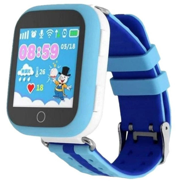 Дитячий розумний годинник з GPS Smart baby watch Q750 Blue, смарт годинник-телефон з сенсорним екраном та іграми WN-36, фото 1