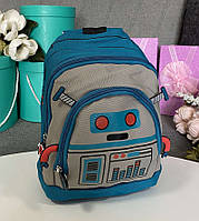 Рюкзак для мальчика "Робот" размер 27х21х12 см Голубой