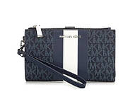 КЛАТЧ Michael Kors Jet Set Signature Logo Double Zip Small Wristlet