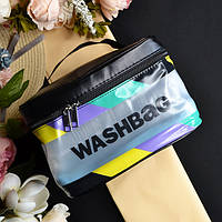 Женская вместительная косметичка "WASHBAG" Размер 22х14х16 см