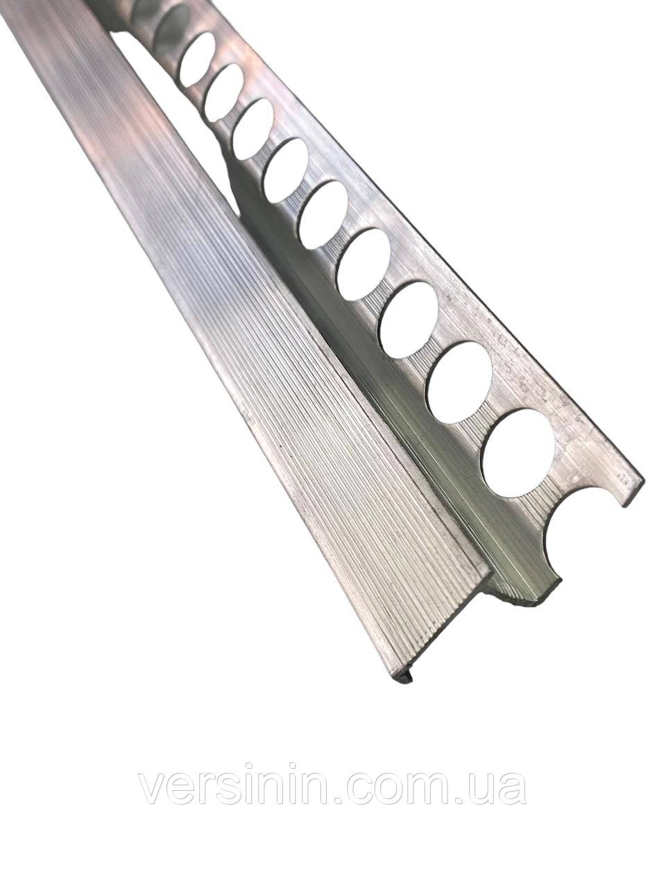 Профіль для плитки ТІС АПЗР-с27 перехідний 10*8 мм 2,7 м срібло., фото 1