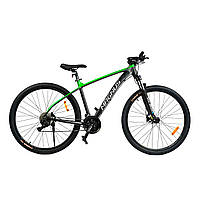 Спортивный велосипед 29 дюймов (рама 19", 27 скоростей, 75% сборки, Shimano) Corso Magnus MG-80055 Черно-зелен