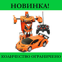 Машинка Трансформер Lamborghini Robot Car Size 1:18 Оранжевая с пультом! Скидка