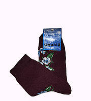 Шкарпетки жіночі махрові бавовняні смайлики. Рубежні
