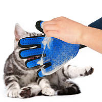 Перчатка для чистки животных,Перчатка для вычесывания шерсти животных True Touch! Скидка