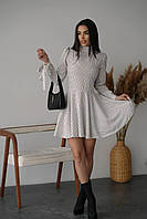 Женское легкое расклешенное платье из ткани софт с оригинальными рукавами размеры 42-46