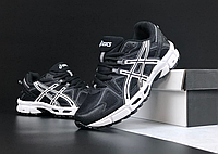 Мужские женские кроссовки Asics Gel-Kahana 8 Black White Обувь Асикс Гель Кахана черно-белые