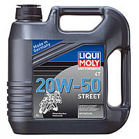 Масло для 4-тактных двигателей мототехники Liqui Moly Motorbike 4T 20W-50 Street 4 л 1696