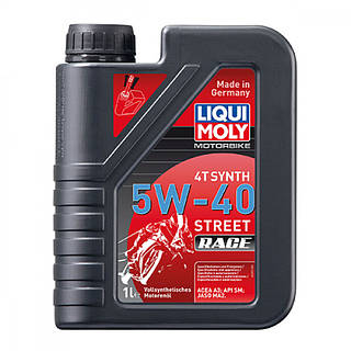 Олива для 4-тактних двигунів мототехніки Liqui Moly Motorbike 4T Synth Street Race 5W-40 1 л 2592
