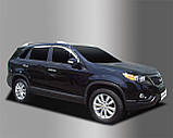 Дефлектори вікон хромовані, вітровики Kia Sorento 2009-2013 (Autoclover/Південна Корея), фото 2