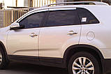 Дефлектори вікон хромовані, вітровики Kia Sorento 2009-2013 (Autoclover/Південна Корея), фото 10